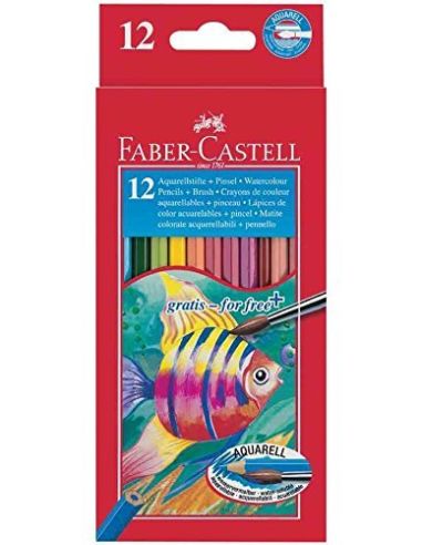 ESTUCHE 12 LÁPICES ESCOLARES ACUARELABLES HT-120212 FABER CASTELL 114413