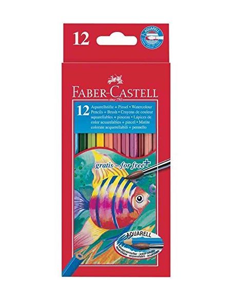 ESTUCHE 12 LÁPICES ESCOLARES ACUARELABLES HT-120212 FABER CASTELL 114413