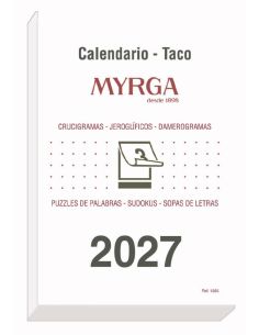 TACO DE CALENDARIO MYRGA 1385 MURAL AÑO 2027 14X20 "GRANDE"
