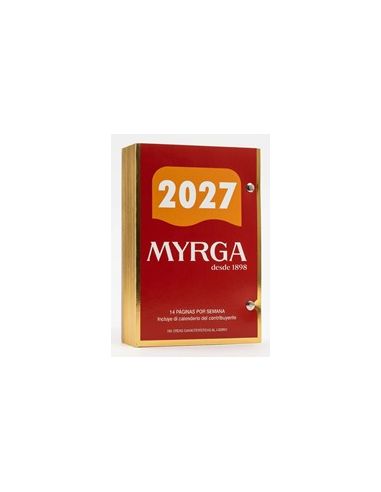 TACO CALENDARIO SOBREMESA MYRGA Nº 5 ORO 2027