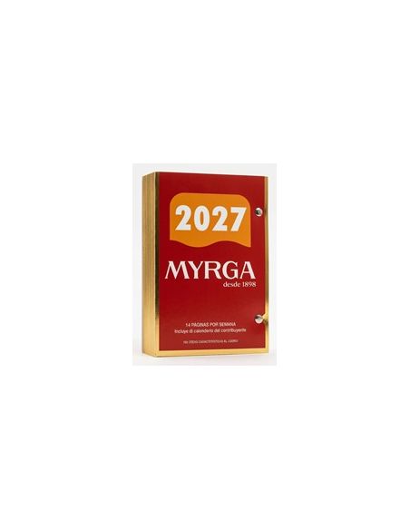 TACO CALENDARIO SOBREMESA MYRGA Nº 5 ORO 2027