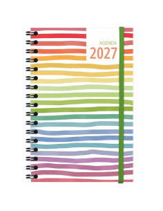 AGENDA MYRGA 2027 TEXTURE DÍA PÁGINA ESPIRAL TAPA DURA...