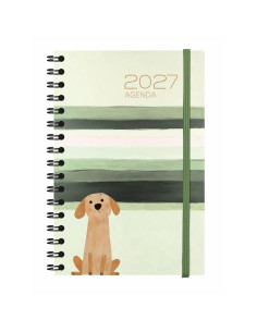 AGENDA MYRGA 2027 TEXTURE DÍA PÁGINA ESPIRAL TAPA DURA...