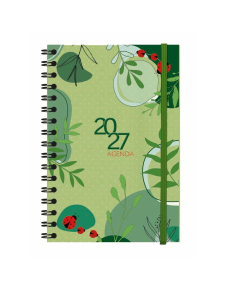 AGENDA MYRGA 2027 TEXTURE DÍA PÁGINA ESPIRAL TAPA DURA GARDEN