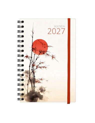 AGENDA MYRGA 2027 TEXTURE DÍA PÁGINA ESPIRAL...