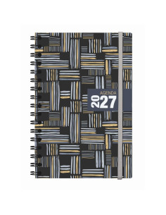AGENDA MYRGA 2027 TEXTURE DÍA PÁGINA ESPIRAL TAPA DURA PRINT