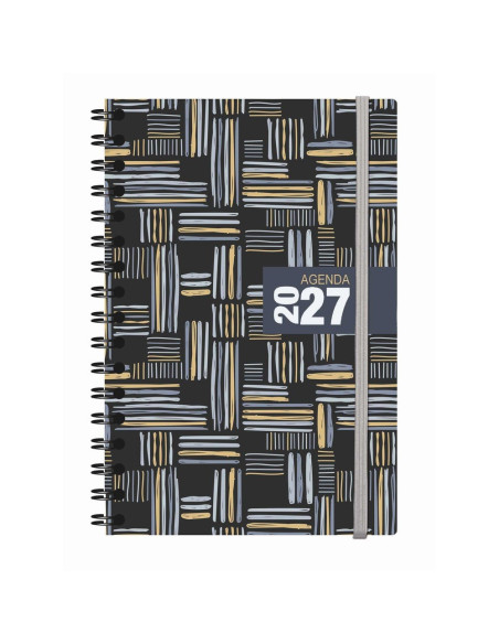 AGENDA MYRGA 2027 TEXTURE DÍA PÁGINA ESPIRAL TAPA DURA PRINT