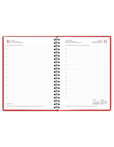 AGENDA MYRGA 2027 TEXTURE DÍA PÁGINA ESPIRAL TAPA DURA LÁSER