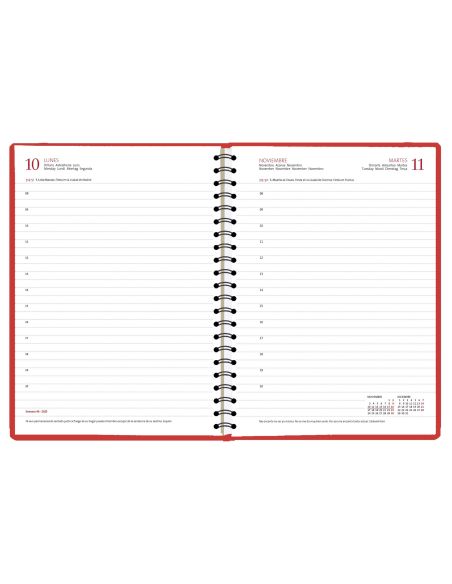 AGENDA MYRGA 2027 TEXTURE DÍA PÁGINA ESPIRAL TAPA DURA GATOS