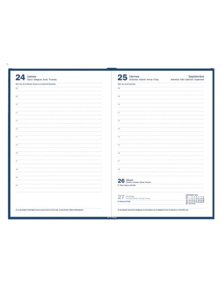 AGENDA MYRGA 2027 PRAXIS AZUL DÍA PÁGINA