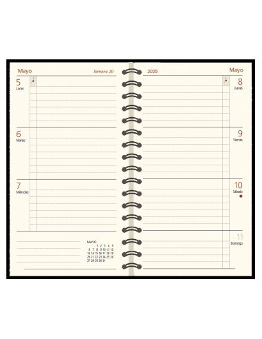 AGENDA BOLSILLO MYRGA 2027 SEMANA VISTA LIÉBANA COLORS PRINT