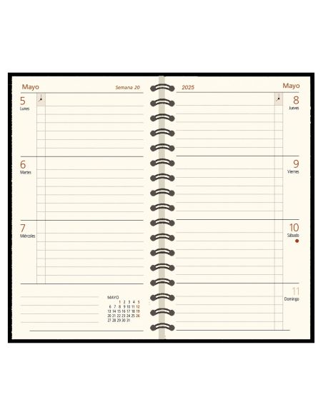 AGENDA BOLSILLO MYRGA 2027 SEMANA VISTA LIÉBANA COLORS GARDEN