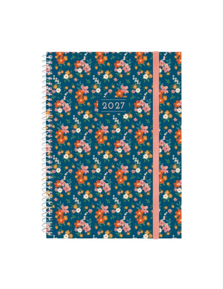 AGENDA FINOCAM ANUAL 2027 DESIGN COLLECTION E10 SEMA VISTA HORIZONTAL FLORA