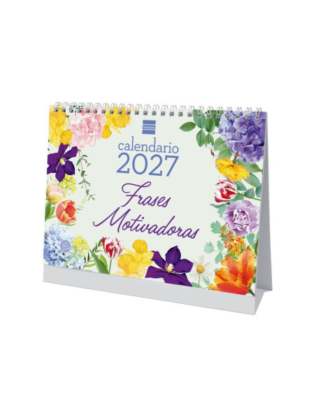 CALENDARIO FINOCAM SOBREMESA 2027 ART FRASES MOTIVADORAS