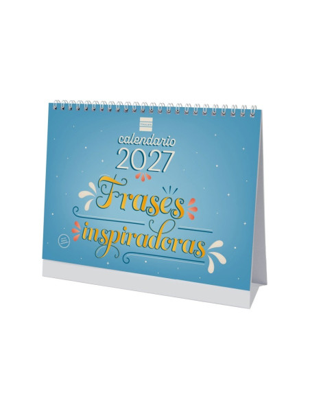 CALENDARIO FINOCAM SOBREMESA 2027 ART FRASES INSPIRADORAS