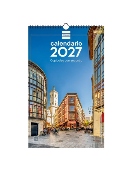 CALENDARIO FINOCAM PARED 2027 ESPIRAL 25X40 2027 CAPITALES