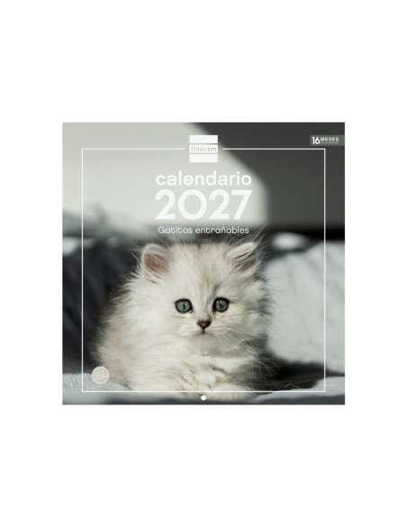 CALENDARIO FINOCAM PARED 2027 30X30 GATITOS