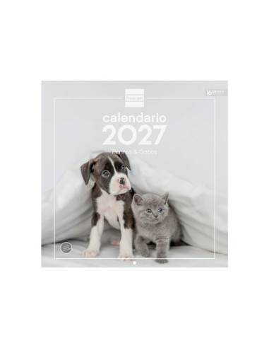 CALENDARIO FINOCAM PARED 2027 30X30 PERROS Y GATOS