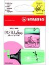 MARCADOR FLUORESCENTE STABILO BOSS MINI PASTEL PACK DE 3