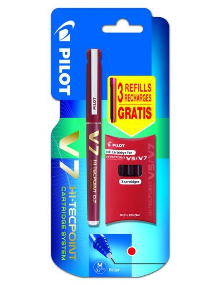 ROTULADOR PILOT V7-RECARGABLE+ RECAMBIOS