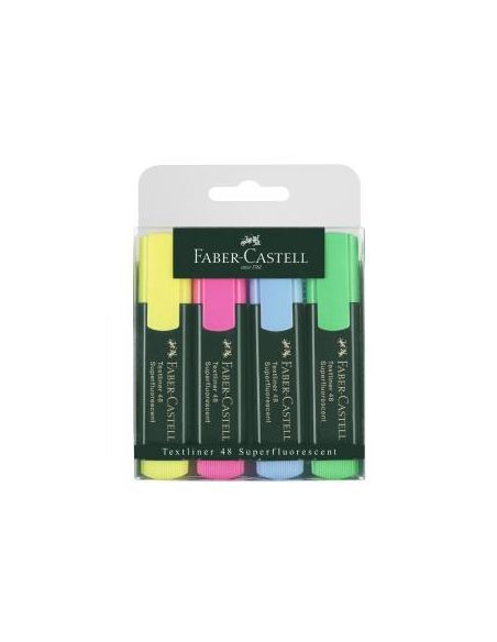 ROTULADOR FLUORESCENTE FABER TEXTLINER 48 PACK 4