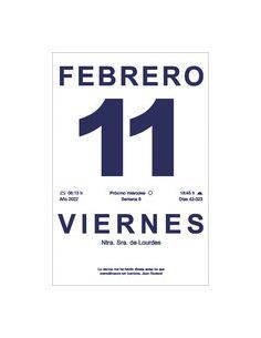 TACO DE CALENDARIO MYRGA 1385 MURAL AÑO 2022 14X20 "GRANDE" 2