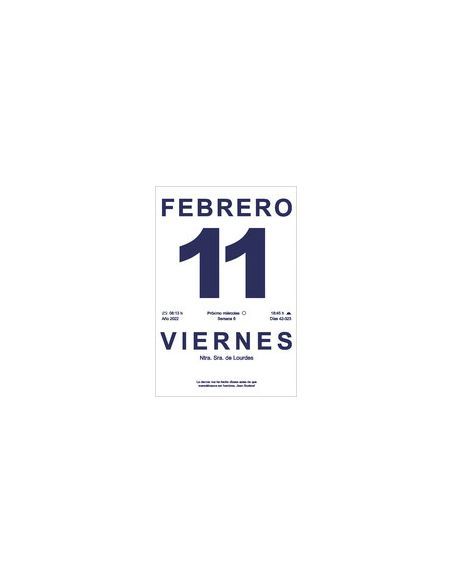 TACO DE CALENDARIO MYRGA 1385 MURAL AÑO 2022 14X20 "GRANDE"