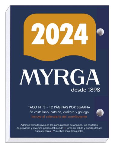 Taco de calendario Myrga Nº3 2024
