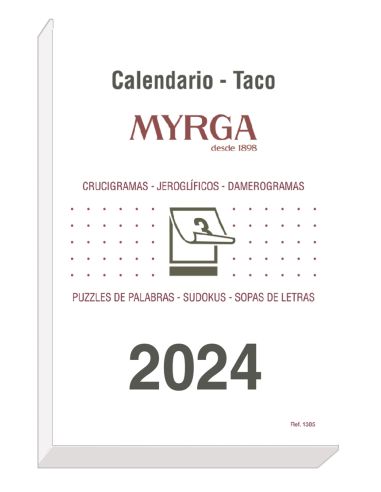 TACO DE CALENDARIO MYRGA 1385 MURAL AÑO 2023 14X20 "GRANDE"