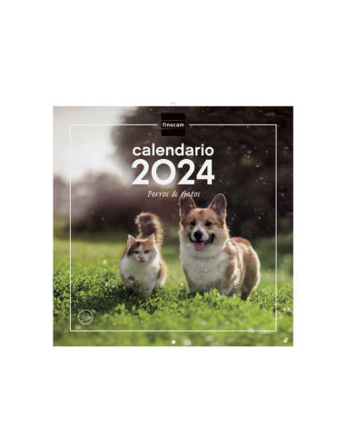 CALENDARIO FINOCAM 2024 PARED 30X30 PERROS Y GATOS