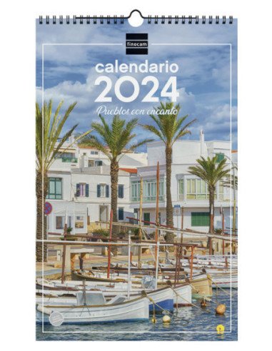 CALENDARIO FINOCAM 2024 PARED ESPIRAL 25X40 PUEBLOS CON ENCANTO