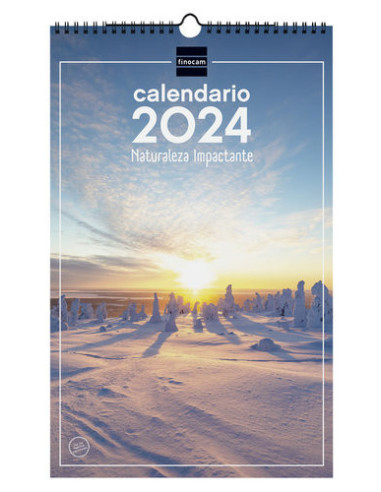 CALENDARIO FINOCAM 2024 PARED ESPIRAL 25X40 NATURALEZA