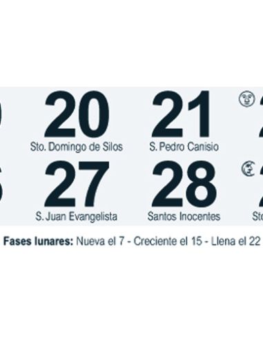 FALDILLA CALENDARIO MYRGA 10X15 REF 1591 2024