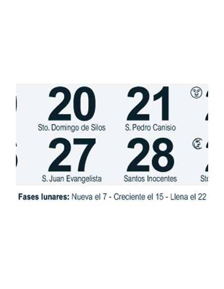 FALDILLA CALENDARIO MYRGA 10X15 REF 1591 2024