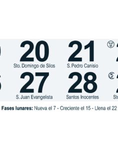 FALDILLA CALENDARIO MYRGA 30X21 REF 1593 2025 2