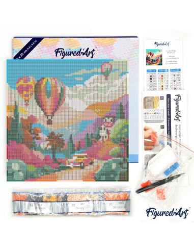 DIAMOND PAINTING 25X25CM CON MARCO - GLOBOS...