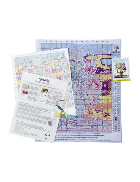 KIT PUNTO DE CRUZ 32X40CM- UNICORNIO Y ECLIPSE