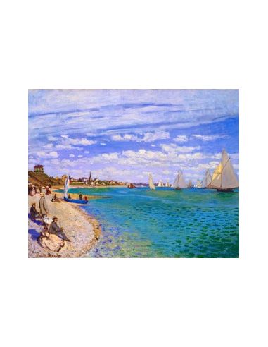 LIENZO PINTAR POR NUMEROS CON BASTIDOR 40X50CMLA REGATA EN SAINTE ADRESSE, MONET