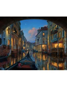 LIENZO PINTAR POR NUMEROS CON BASTIDOR 40X50CMPASEO POR LOS CANALES DE VENECIA