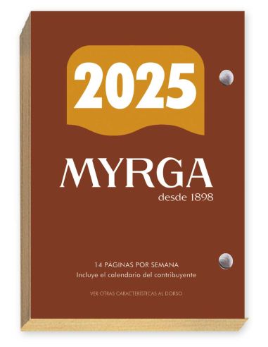 TACO CALENDARIO SOBREMESA MYRGA Nº 5 ORO 2025