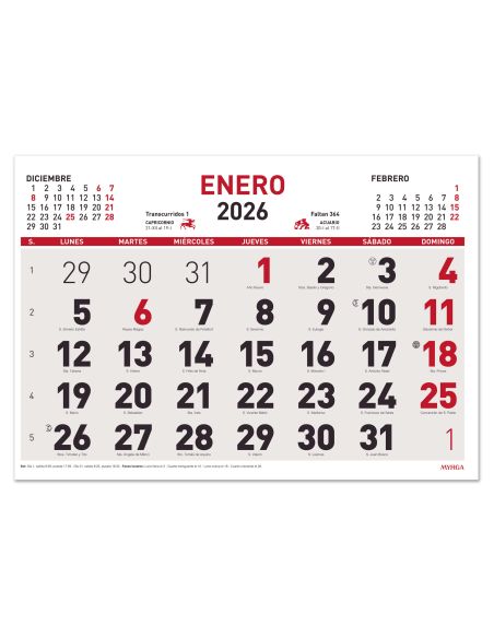 FALDILLA CALENDARIOMYRGA 2025 43X31 REF 1594