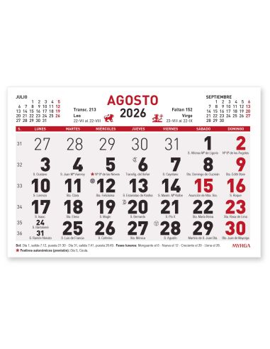 FALDILLA CALENDARIO MYRGA 10X15 REF 1591 2025