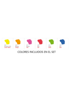 SET 6 PINTURAS FLUORESCENTES ACRILEX NEON 6X10ML 2