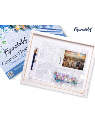 LIENZO PINTAR POR NUMEROS CON BASTIDOR 40X50CM...