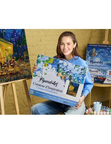 LIENZO PINTAR POR NUMEROS CON BASTIDOR 40X50CM CAFÉ VAN GOGH