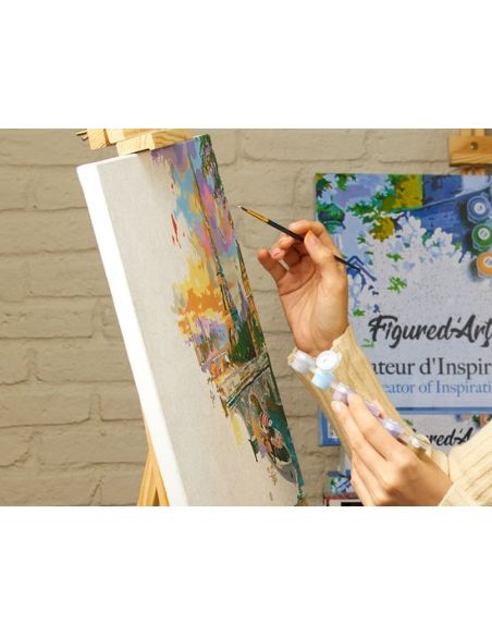 LIENZO PINTAR POR NUMEROS CON BASTIDOR 40X50CM BULLDOG POP ART