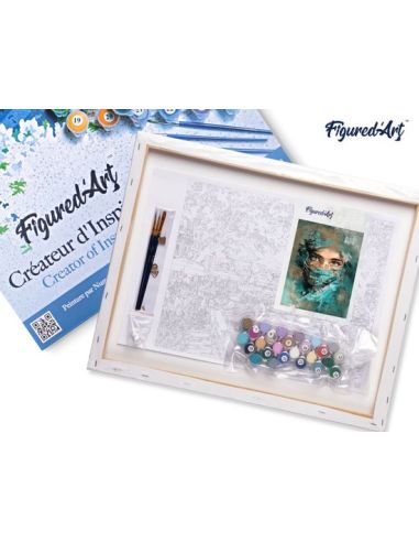 LIENZO PINTAR POR NUMEROS CON BASTIDOR 40X50CM CAMPO DE AMAPOLAS