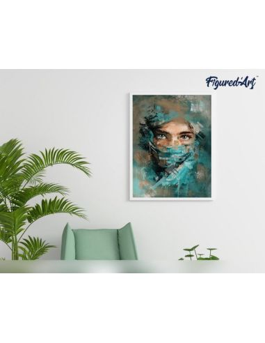 LIENZO PINTAR POR NUMEROS CON BASTIDOR 40X50CM CAMPO DE AMAPOLAS