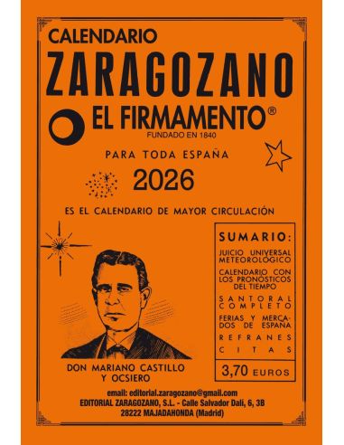 CALENDARIO ZARAGOZANO - EL FIRMAMENTO - 2025