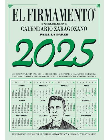 CALENDARIO ZARAGOZANO 2025 PARED FIRMAMENTO